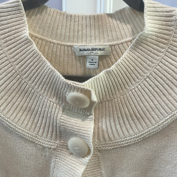 Cream Knit Cardigan with Large Buttons - Picture 2 of 4